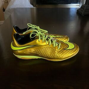 NIKE Rare 2014 Hyper venom Phantom 1 Gold indoor soccer Cleats Neymar